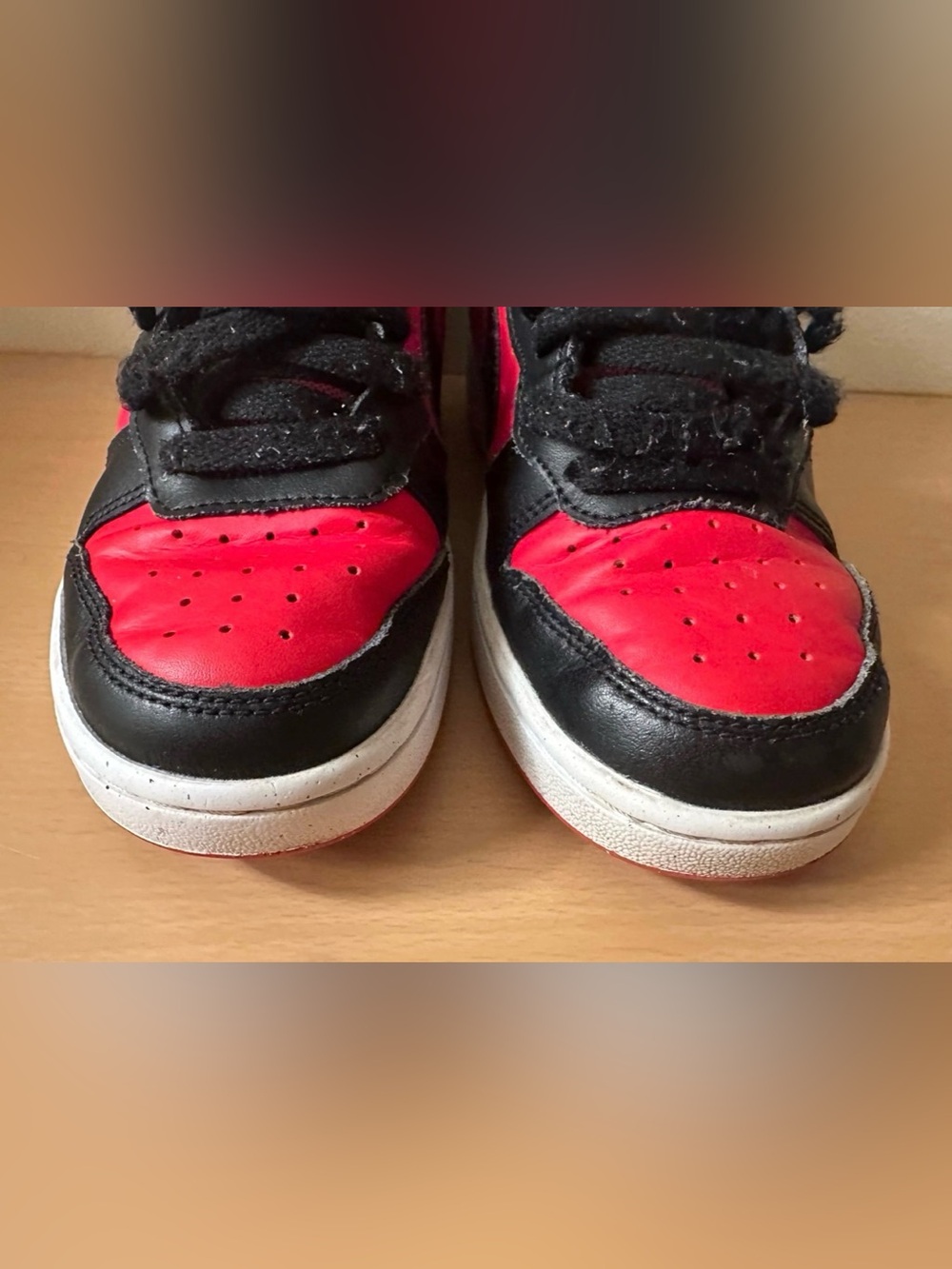 Nike Court Borough Mid 2 Big Kids' Boys Red/Black Shoes Size 5Y - Picture 3 of 12